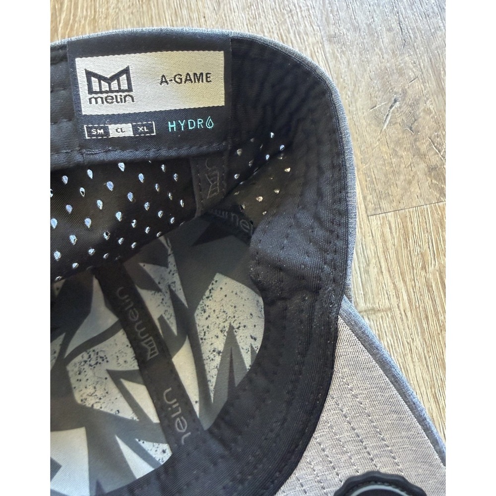Melin A-Game Hydro Mesh Performance Hat Cap Gray Grey 58 cm Golf - Picture 6 of 6